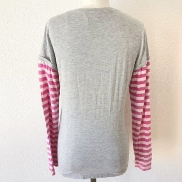 Justice Shirt 16 Girls Long Sleeve Striped Sequin Gem & Glitter Graphic Modest - Picture 4 of 8